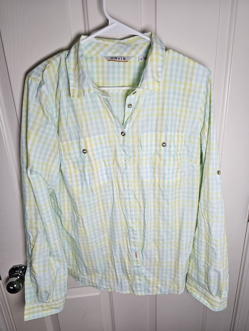 Orvis Women's Open Air/Tradit Plaid Long-Sleeve Shirt Spring Color Bundle Size L - Picture 10 of 12